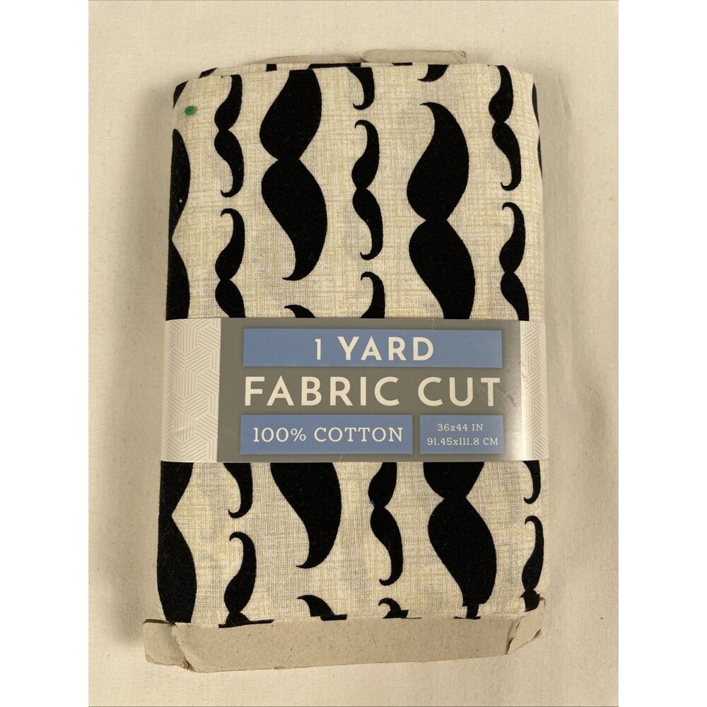 David Textiles Paris Mustache Stripe Cotton 36 X 44-Inch Precut Sewing Fabric